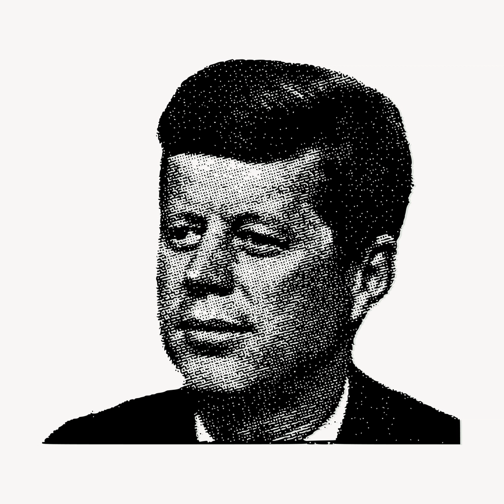 John F. Kennedy portrait clipart