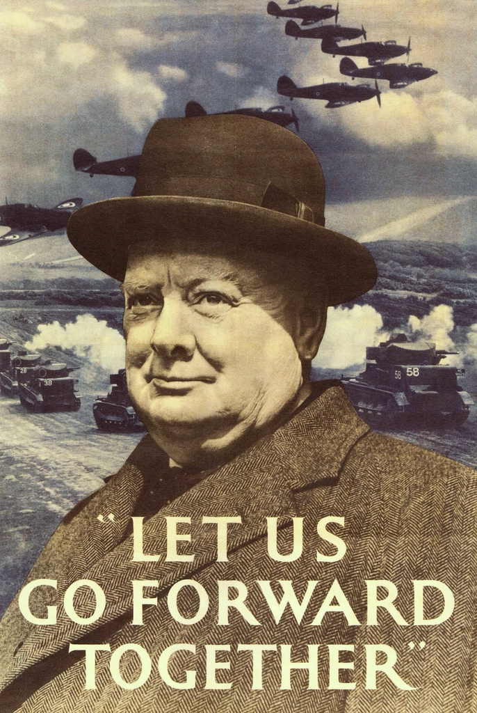 Winston Churchill motivation poster, 1940